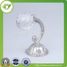 curtain hook with crystal finial,metal curtain hook tieback